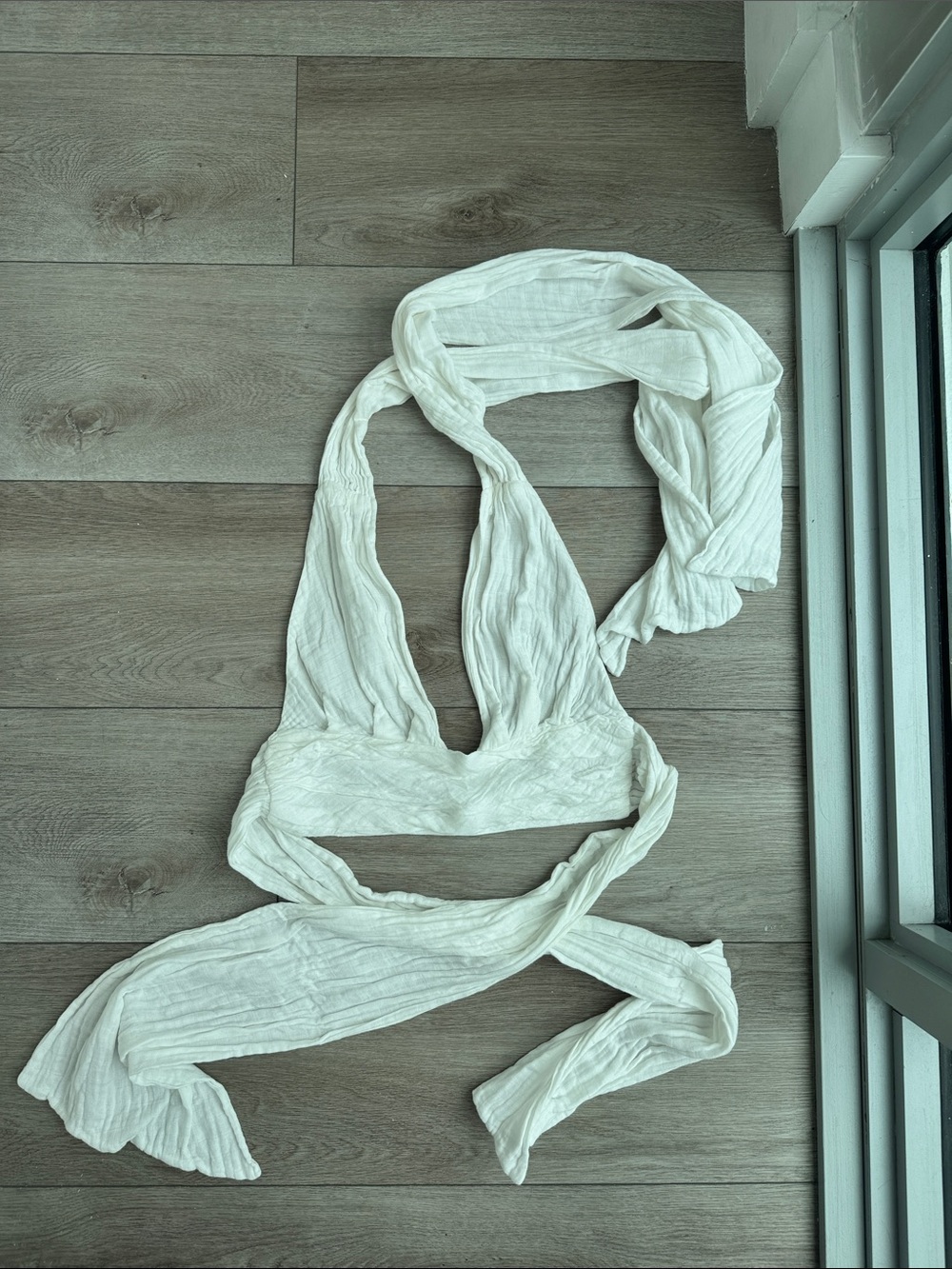 White Wrap Halter Top